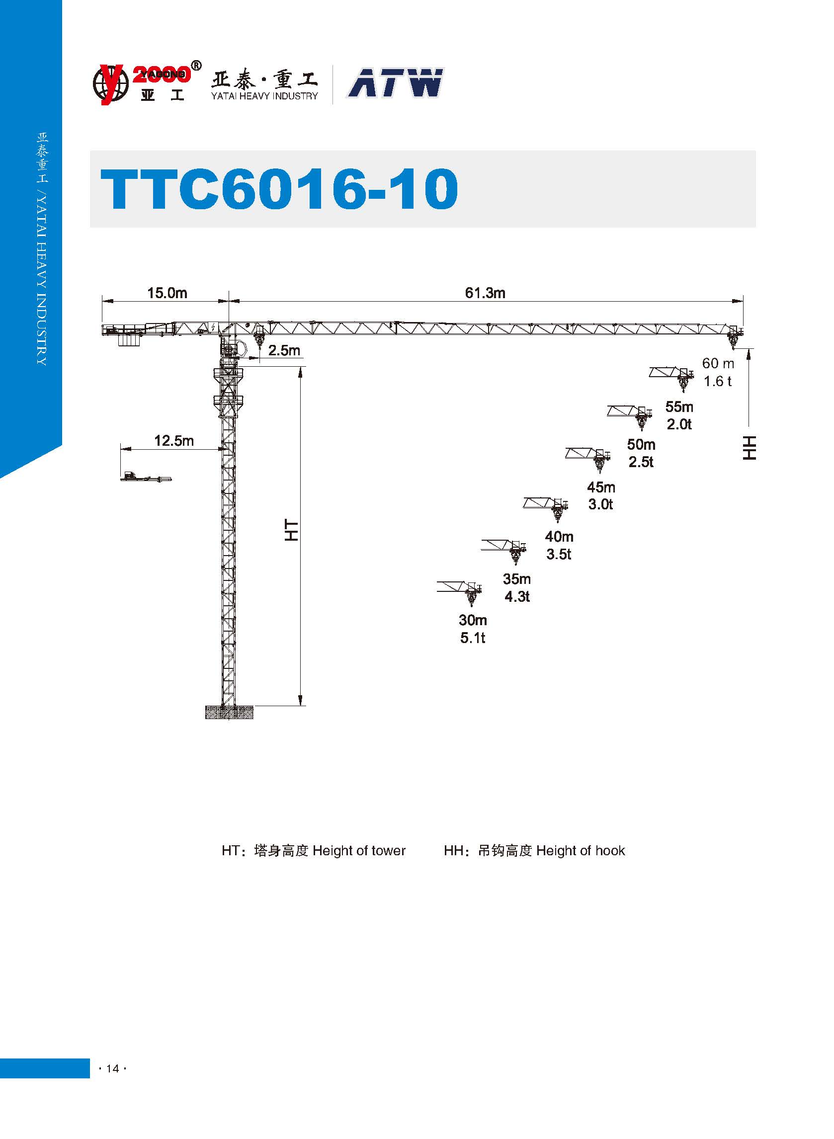 Topless Tower Crane TTC6016-10