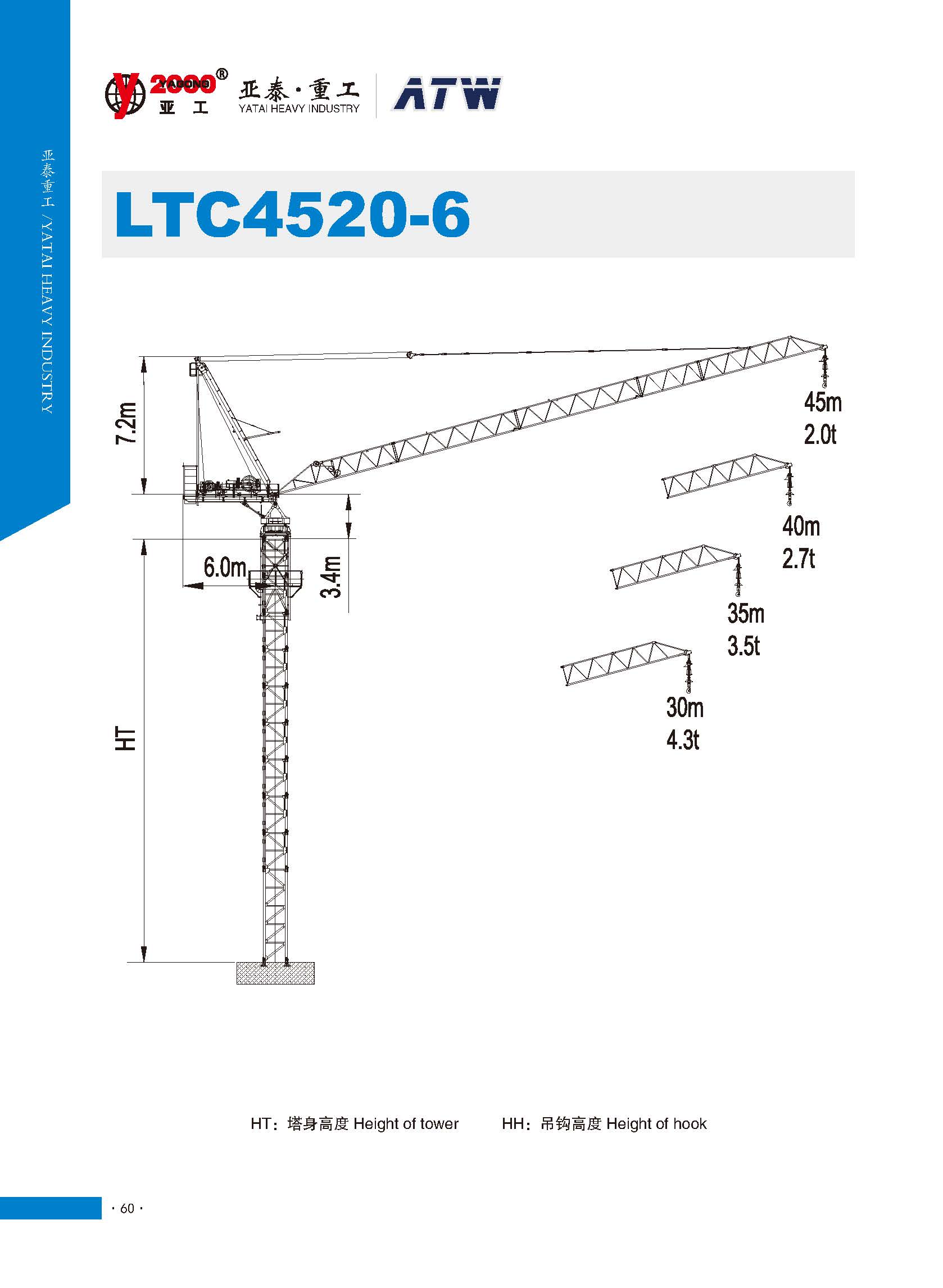Topless Tower Crane LTC4520-6